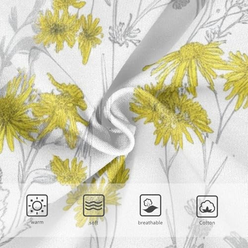 Wildflowers Plants Yellow Girls Underwear Toddlers 2t Cotton Cute Panties Girl Print Undies Kids Briefs3