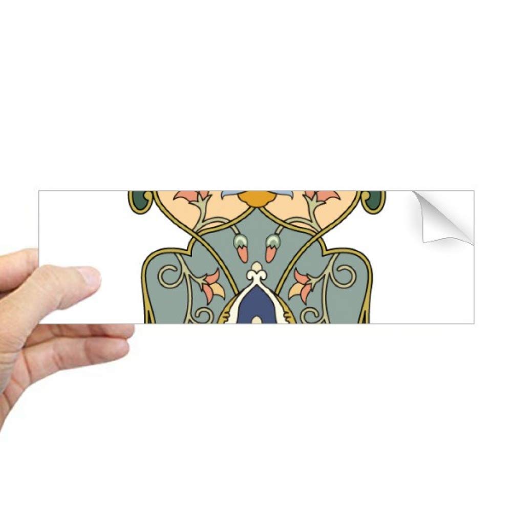 Sticker rectangulaire pour fenêtre motif baroque parallèle haute clarté