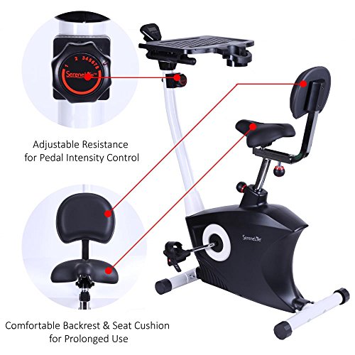 SereneLife-Exercise-Bike-Upright-Stationary-Bicycle-Pedal-Cycling-Trainer-Fitness-Machine-Equipment-with-Laptop-Tray-for-Workout-Weight-Loss-Fitness-Health-at-Home-Office-SLXB9