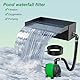 Teich Wasserfall für Gartenteich,Edelstahl Teichwasserfall Set,Teichpumpe mit Wasser Fluss Wasserfälle Kit,Wasserfallfilter Komplettset,Brunnen Wasser Feature (KEIN Licht) (30cm,45W 3000 L/H Pumpe)