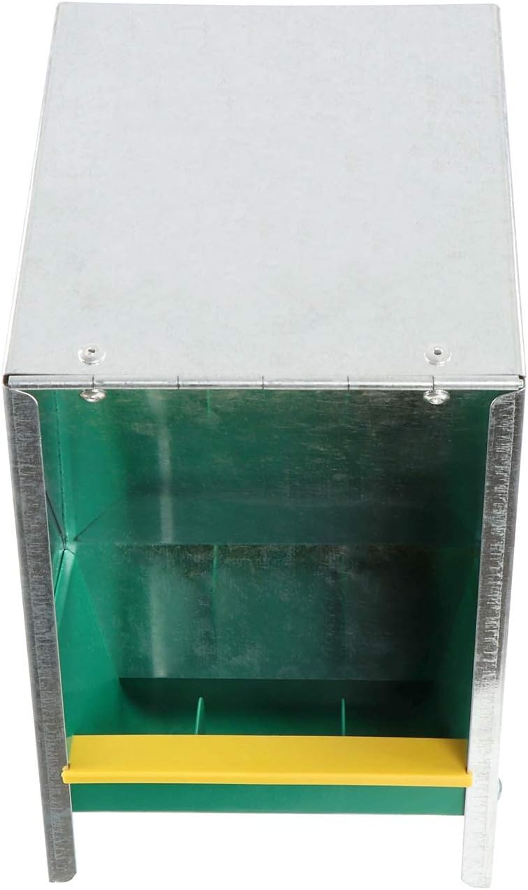 Rural365 Automatic Chicken Feeder System - 5.5 lb. Capacity Galvanized Feeder Metal Trough for Poultry and Rabbits