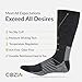 COZIA Merino Wool Socks Casual Warm Socks for Winter Cozy Boot Socks for Men & Women Black ML