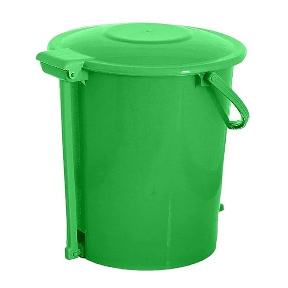 Muddy Hands Plastic Foot Pedal Bin Bathroom Kitchen Rubbish Recycling