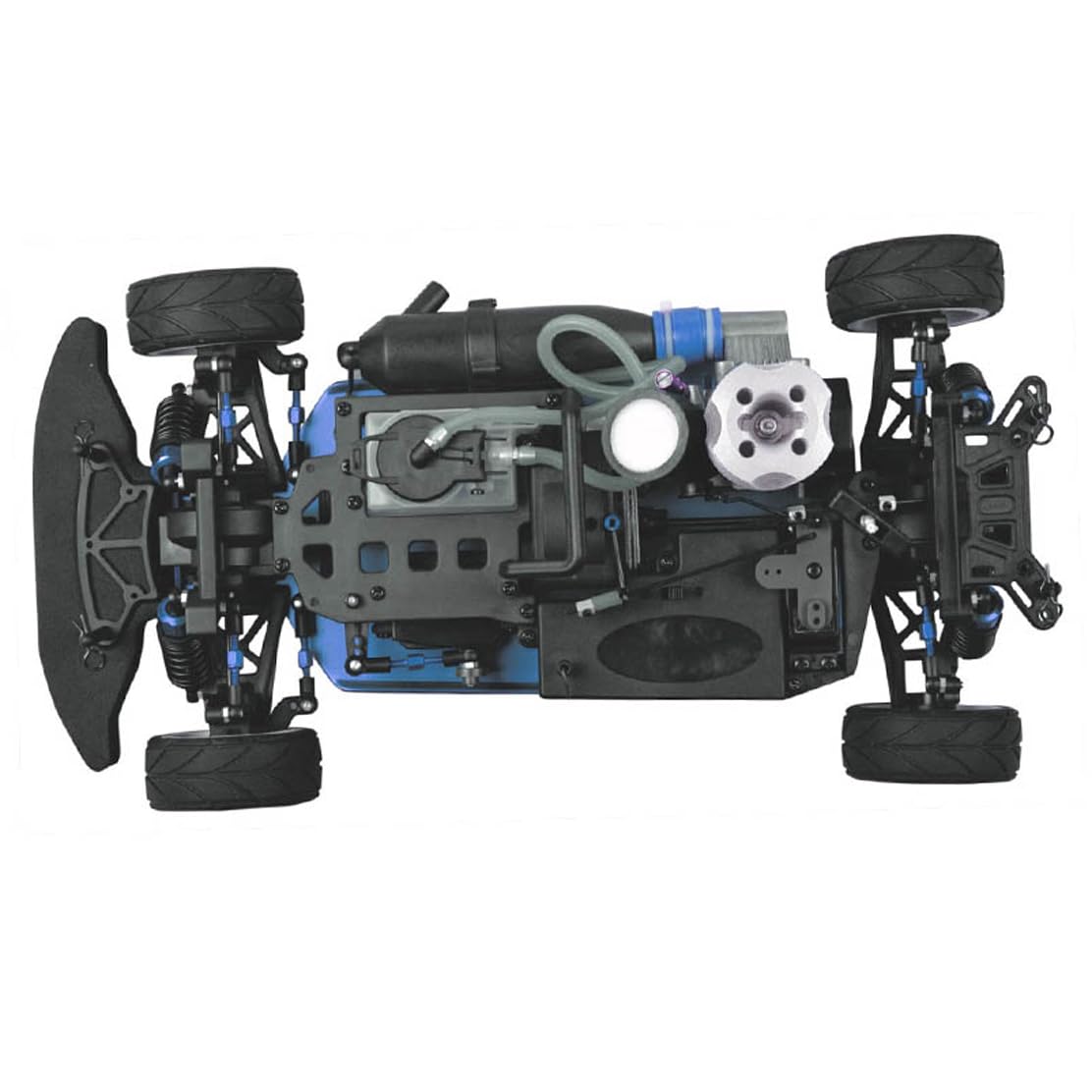 Aexit Chasis De Aluminio Azul Para RC 1/10 – Recambio Compatible Con Modelos 94188/94166, Medidas 33.5 X 14 X 0.4 Cm
