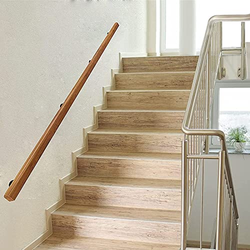Rampe d'escalier bois massif kit complet | Main courante garde-corps intérieur barre de support