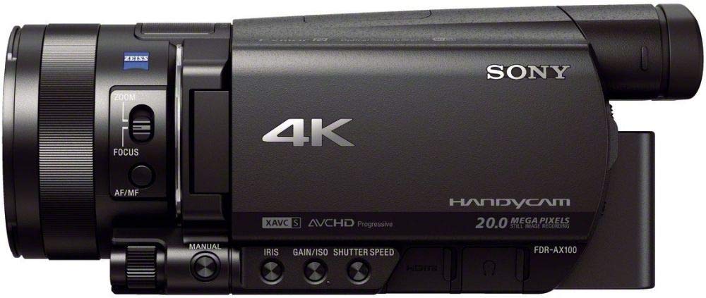 Sony FDR-AX100 4K Expert Handycam - Black : Amazon.ae: Electronics