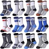 DOSKONI 12 pares de calcetines antideslizantes para niños y bebés, 5-8 años