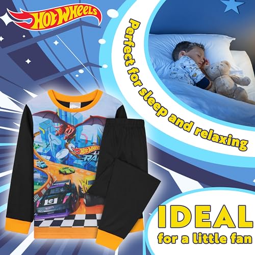 Hot Wheels Boys Long Pajama Set, Comfortable 2 Piece PJs - Boys Gifts4