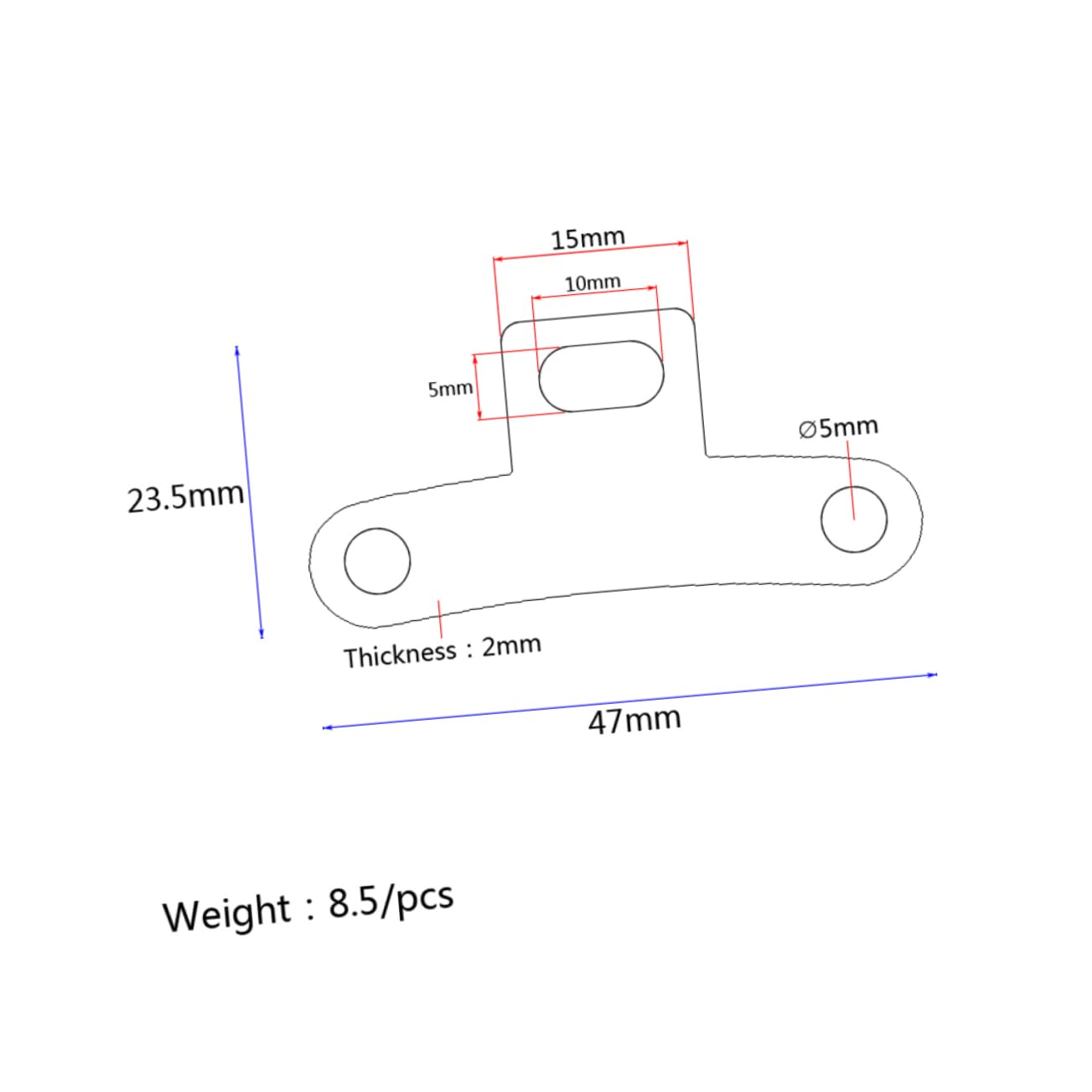 Milisten Guitar Tailpiece Chrome Bracket for Banjo Lightweight Mount Standard Size Craftsmanship