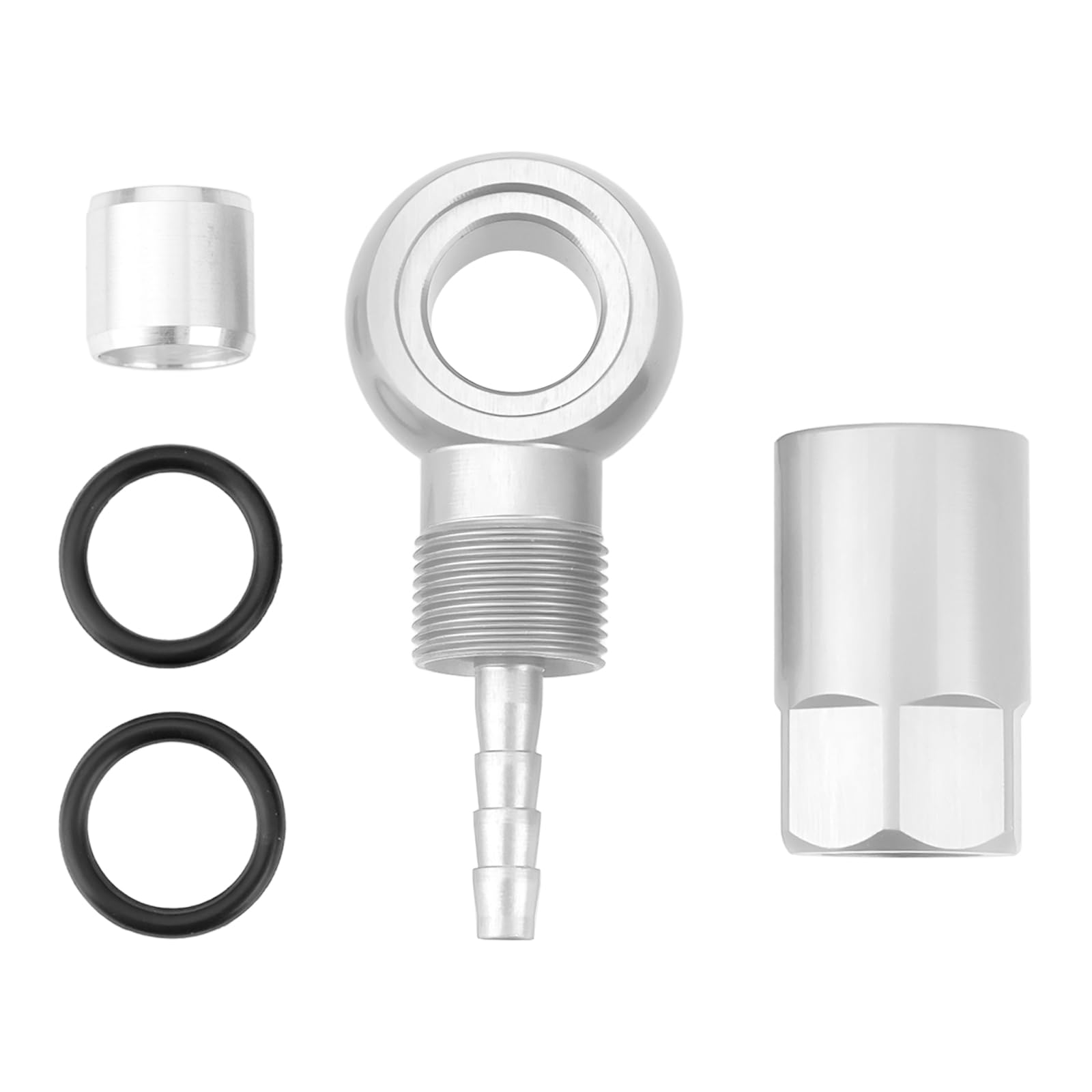 VGOL 1 Set Silver Stainless Steel Bicycle Hydraulic Brake Hose Kit compatible with Shimano SLX XT XTR