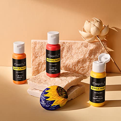 Magicfly - Set di 20 colori acrilici, 60 ml