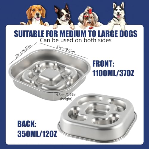 Ciotola per Cani in Acciaio Inox,Ciotola Anti