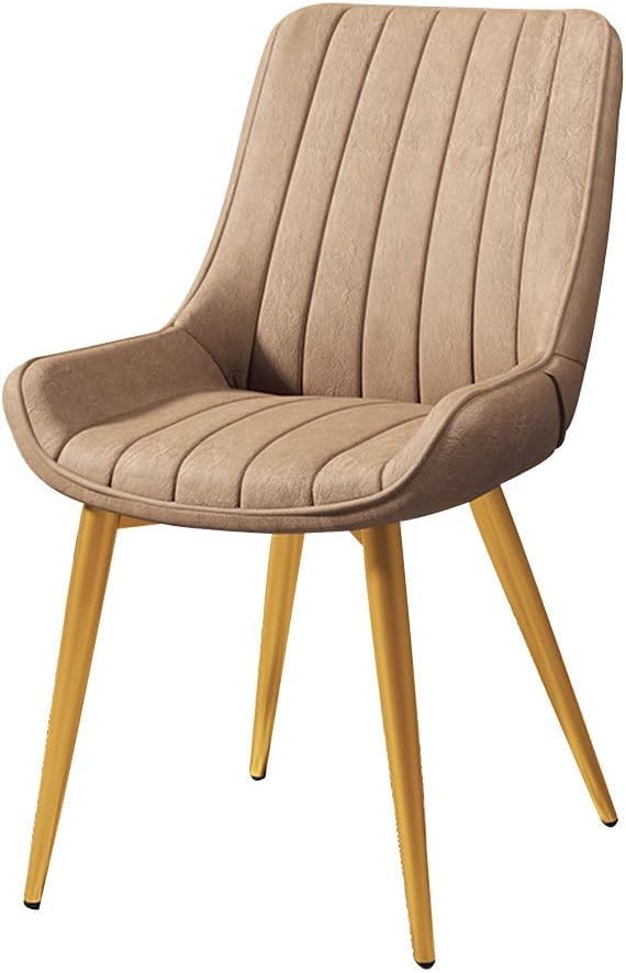 Chaise de salle à manger rétro kaki avec pieds en métal design