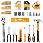 DEKOPRO 65 Pieces Tool Set General Household Hand Tool Kit with Storage Case Plastic ToolBox - Image 4