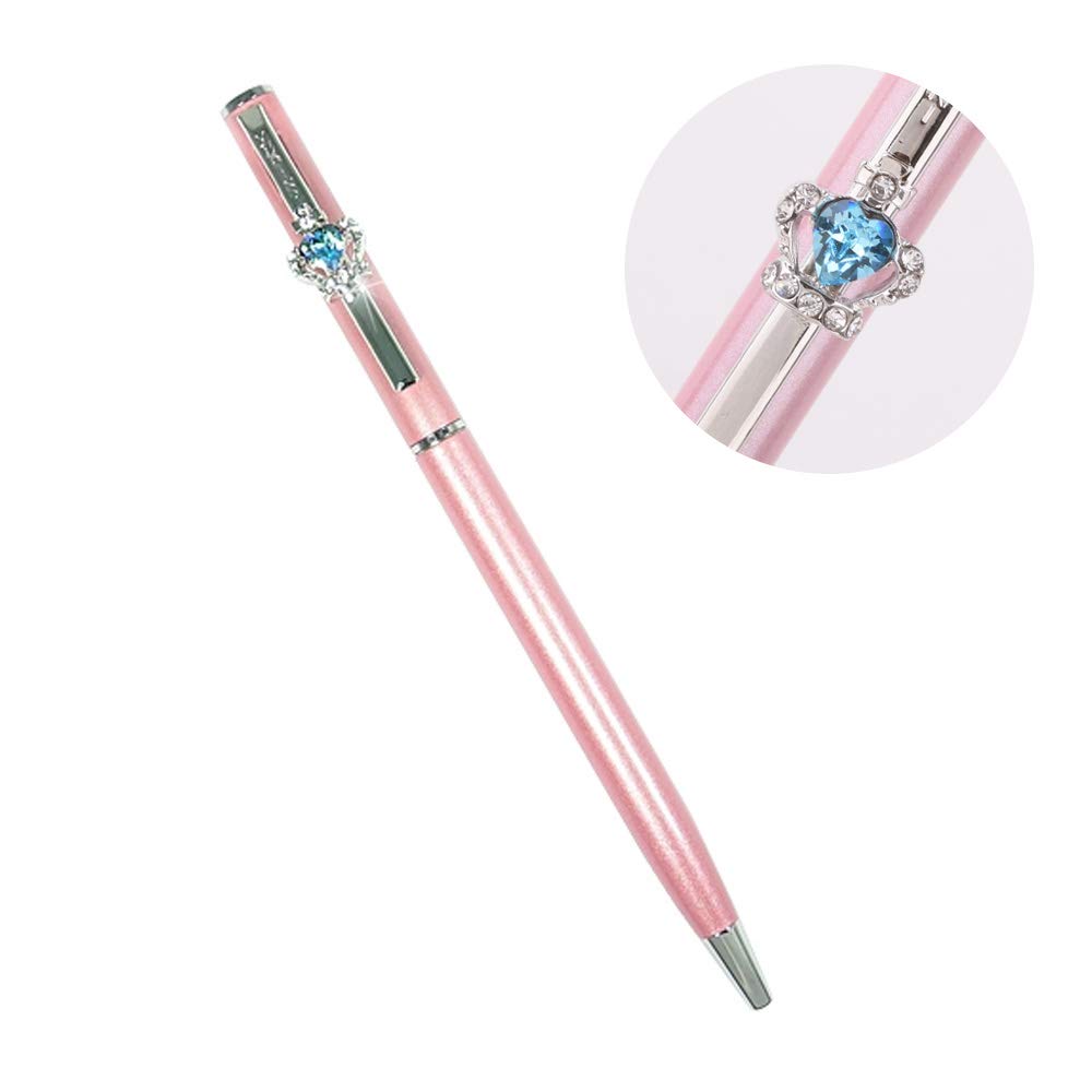 Amazon 名入れ ボールペン クラウン 高級 ボールペン スワロフスキー クリスタル ボールペン 名入れ Pen ペン プレゼント ギフト ラッピング 対応 種 プレゼント女性 誕生日 ギフト 母 彼女 ボールペン ギフト ボールペン 可愛い 入学式 卒業式 アクア ピンク