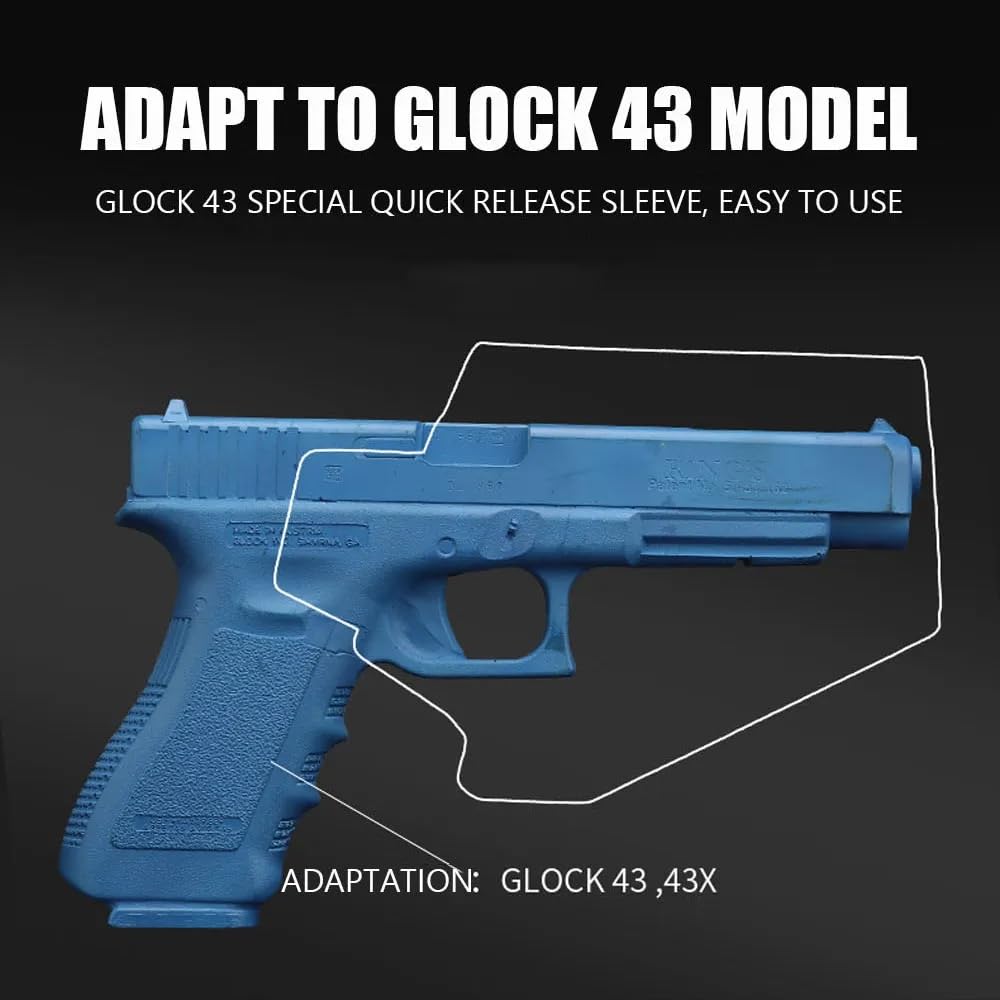 ACEXIER Kydex Fondina per G1ock 43/43x Pistola da caccia militare leggera Fondina Vita Portare QLS Kit di sgancio rapido Coscia QLS Adattatore Base