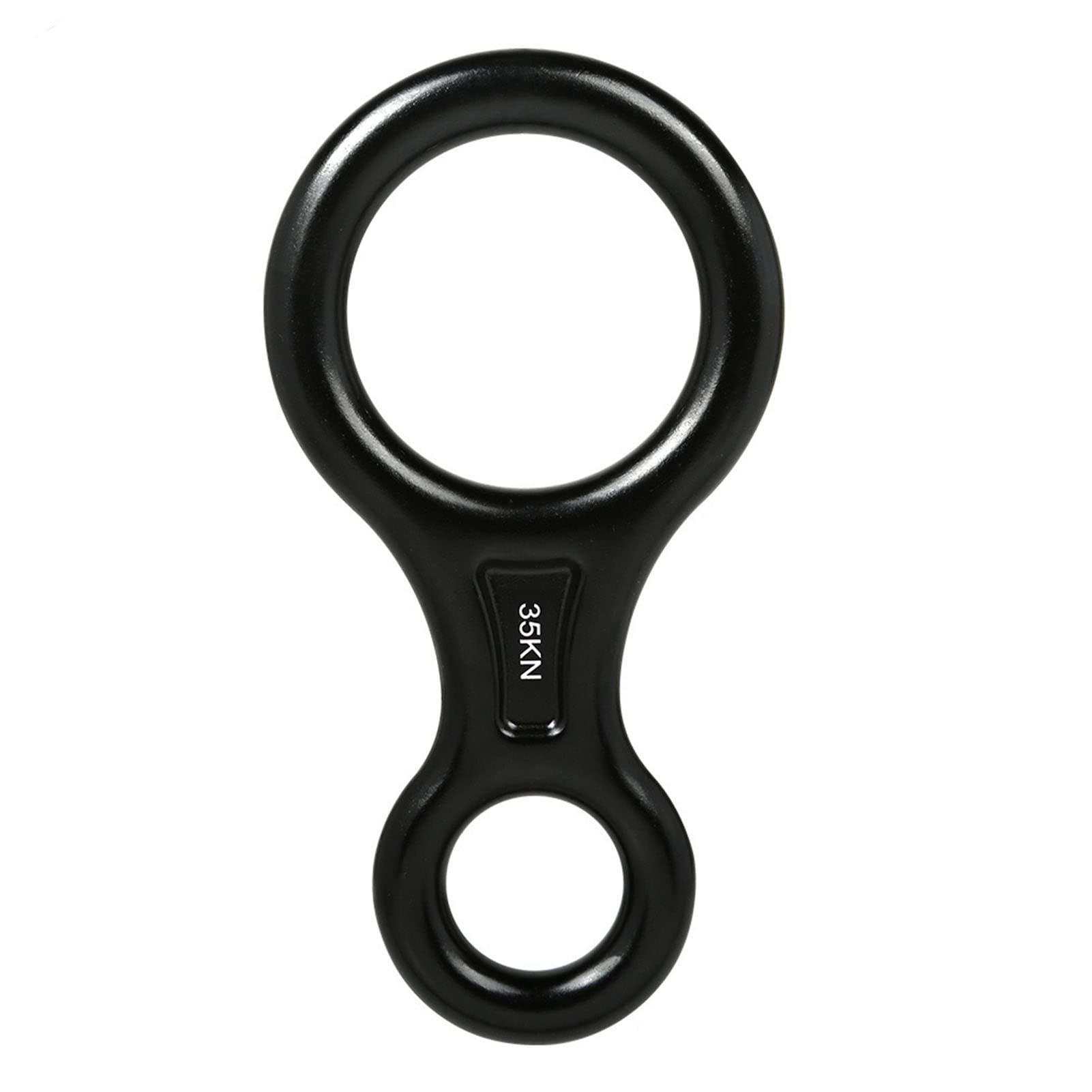 Bewinner Figure 8 Descender 35KN Heavy Duty, Aluminum Alloy Gear for Rappelling, Ziplining, Rescue, Rock & Downhill (Black)