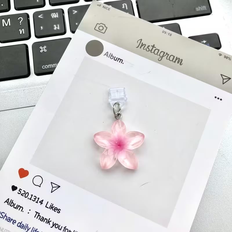 Case Creation Bow Charm Charging Jack Protector Anti-dust Plugs for USB-C Port Type-C Rhinestone Cute Cap Compatible with Smartphones, Tablets, Laptops (Pastel Pink Dust Plug Charm, Pack of 1) — Amazon image 2