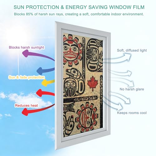 Película decorativa de privacidad para ventana 17.7" x 39.3" (2 piezas) miniatura 6
