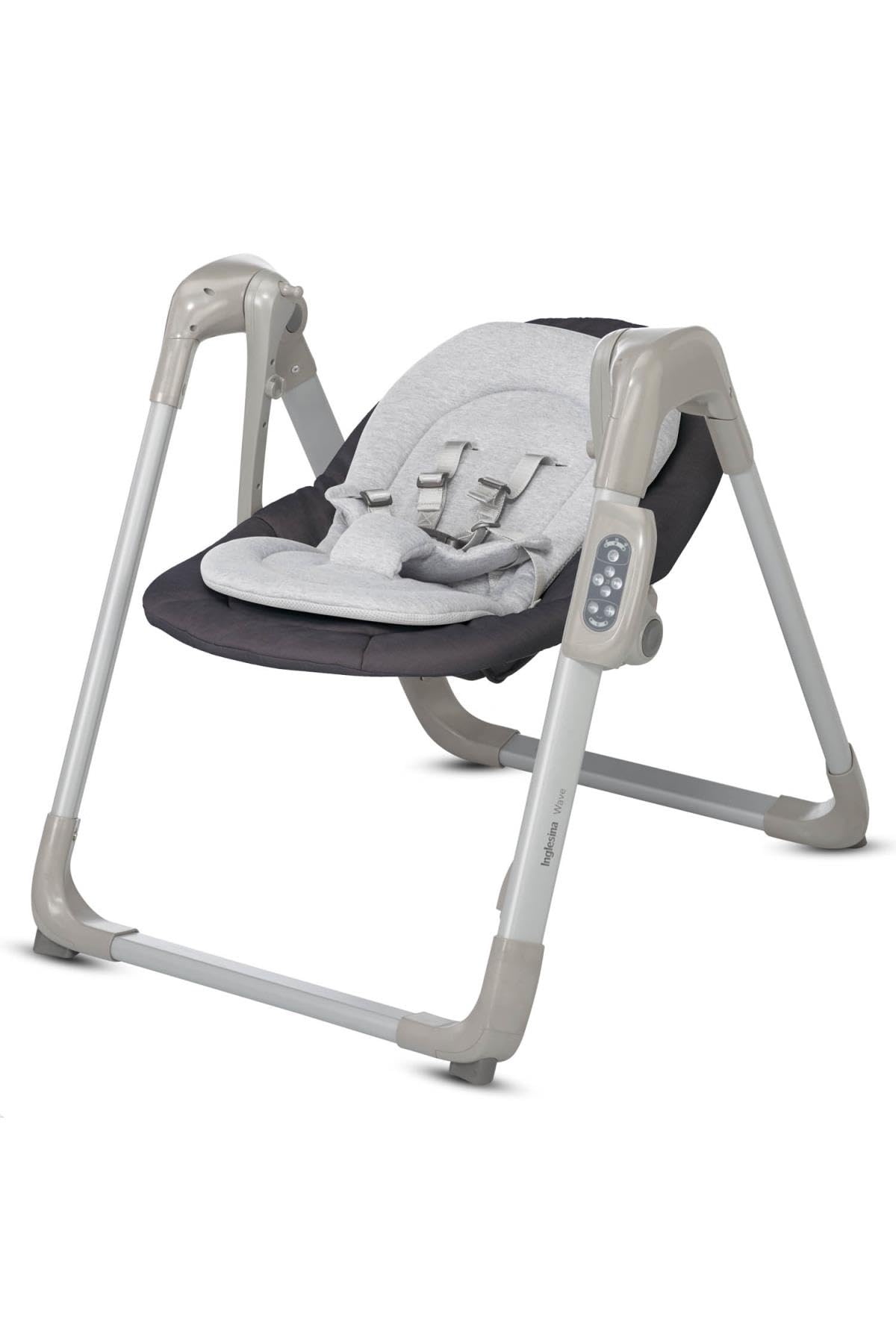 Inglesina Wave Altalena, Pepper, Dondolo con Regolazione per il Comfort, 12 Melodie, Stimolazione Sensoriale, Connettività per Musica da Telefono