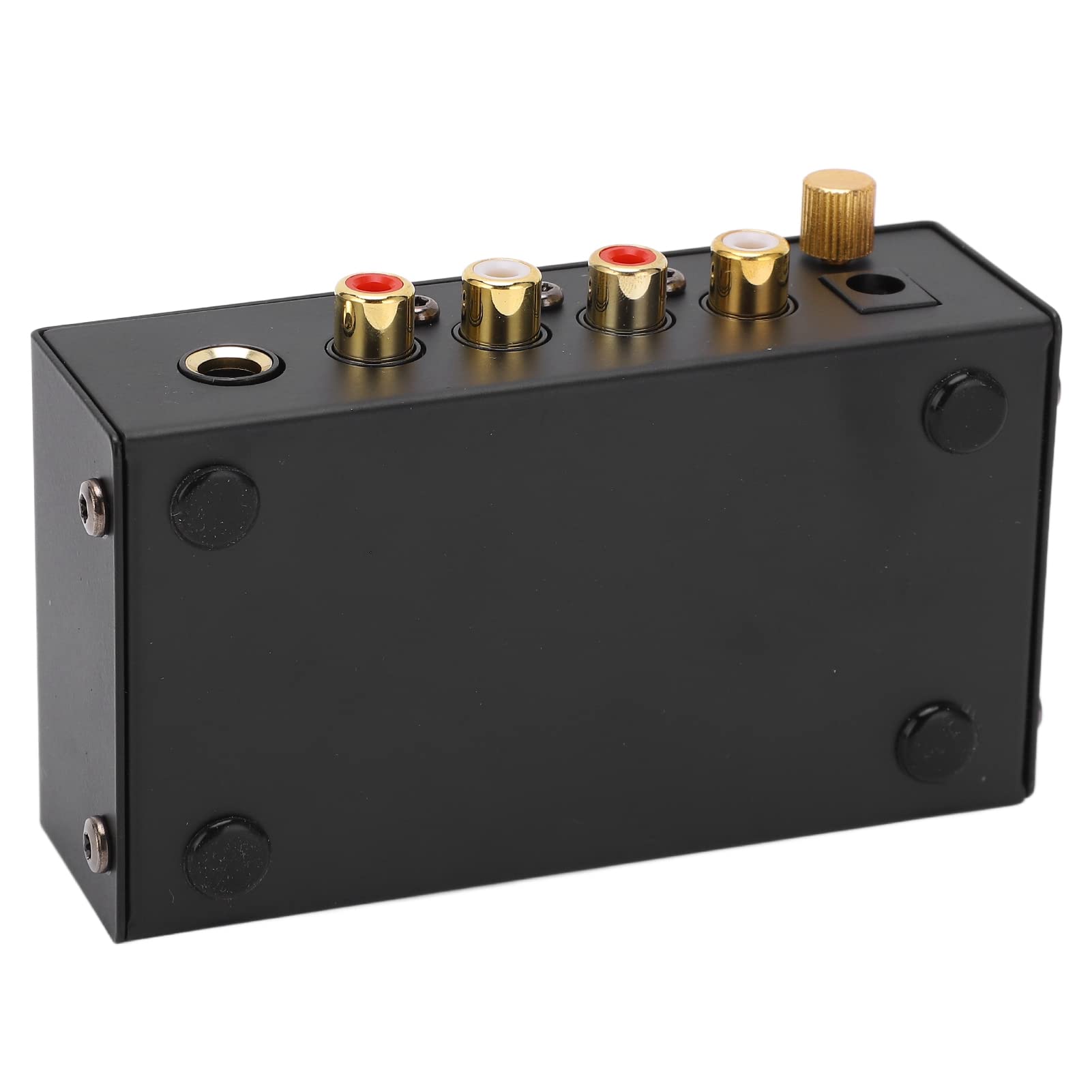 VGEBY Preamplificador de Fono, Preamplificador de Control de Volumen de Tocadiscos de Nivel de Salida de Entrada RCA con Interruptor para Equipo de Audio Altavoz