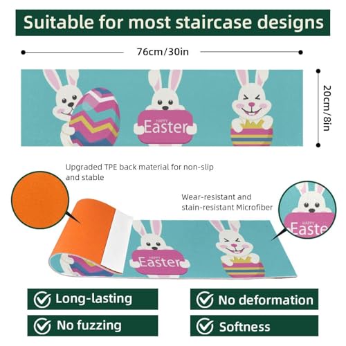 Peldaños de escalera de conejo para escalones de madera en pascua 3