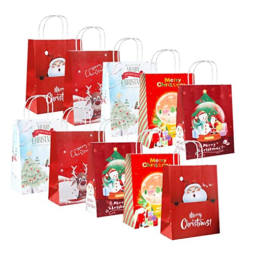 クリスマス紙袋 20個セット 無地 ギフトバッグ 手提げ袋 ギフト包装袋 サンタの袋 クリスマス飾り プレゼント袋 ギフト紙袋 贈り物