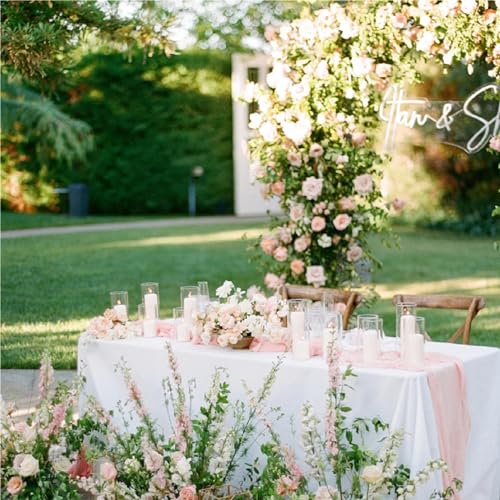 UDU Glass Vases for Centerpieces with 24 White Floating Candles 80000 Vase Filler 6 Pearl String Party Event Home Wedding Centerpieces for Tables Decorations - Image 7