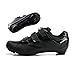Zapatillas de ciclismo Msport para hombre y mujer, compatibles con SPD-SL/Look/Delta, transpirables y ligeras, color negro y blanco, 8.5 AU
