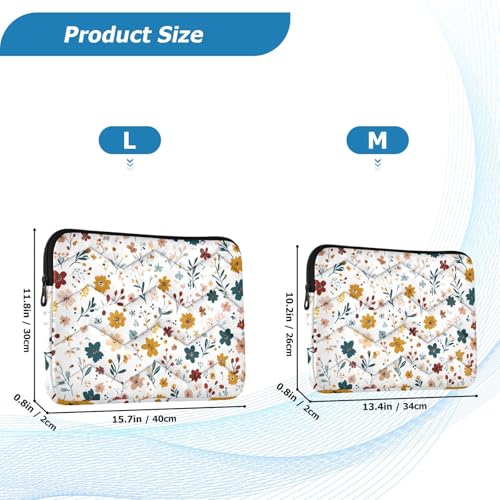 Funda acolchada floral para laptop 13-14 pulgadas miniatura 6