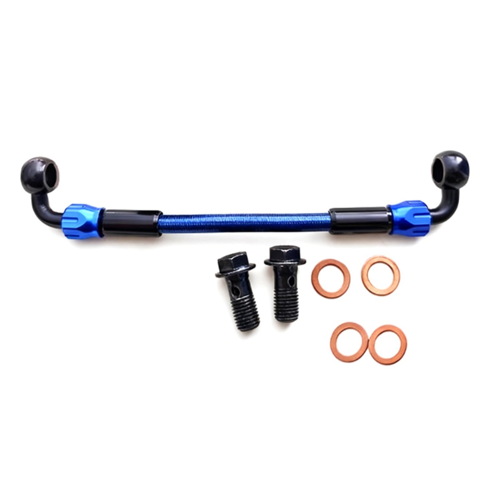 Hydraulic Brake Hose Motorcycle Accessories 90°-90° Hydraulic Clutch Tube Master Cylinder Brake Line AN3 Braided Oil Hose(2500mm)