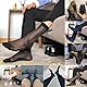 Business Office Strümpfe, Mittelsocke, atmungsaktive durchsichtige Socken, Männer sexy Streifen (Schwarz#1)