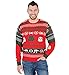 Star Wars Darth Vader Stormtrooper Heads At-At Red Ugly Christmas Sweater (Adult X-Large)