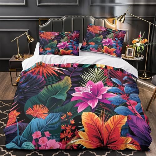 Parure de lit fleurs tropicales 3D pour sublimer votre chambre d'amis - 2