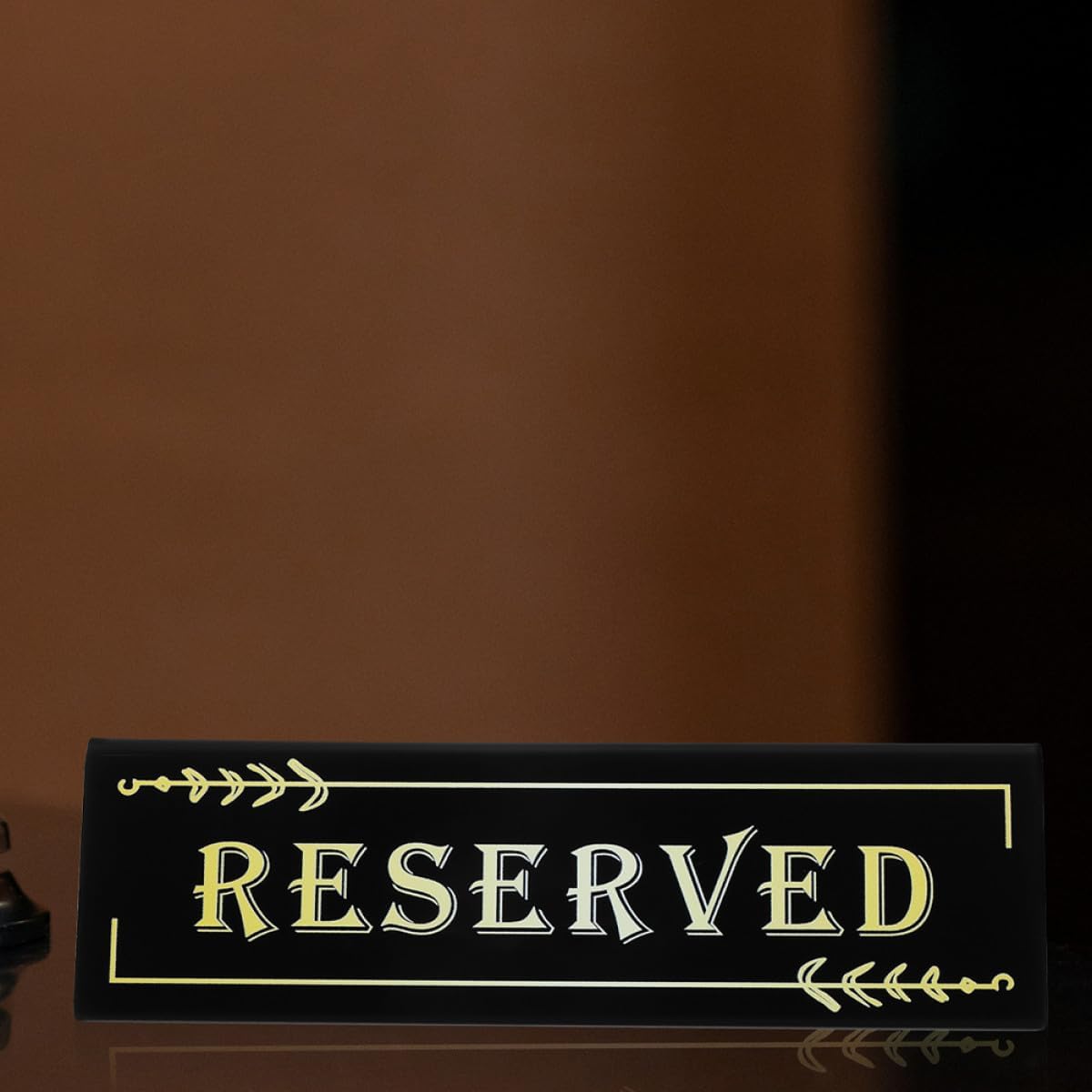 4pcs Acrylic Reserved Table Signs 15x5cm, Reserved Seating Place Cards for Restaurants, Weddings, and Events, Table Setting Display, Sturdy Acrylic Tabletop Reservation Tags