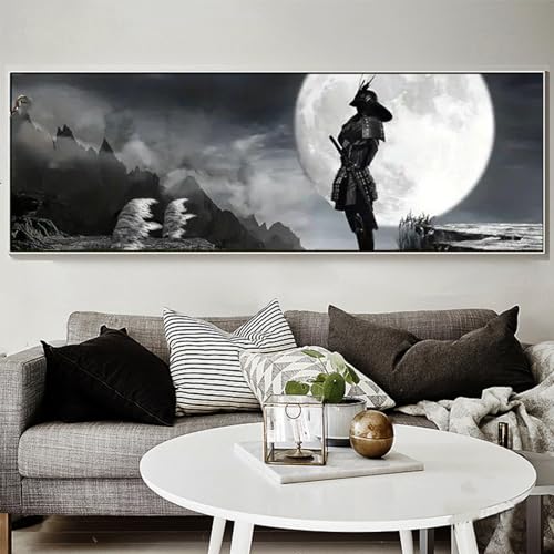 WZXGHE Cuadros de samurai japoneses, pósteres japoneses de samurai, samurái japonés, murales para decoración del hogar sin marco (30 x 90 cm)