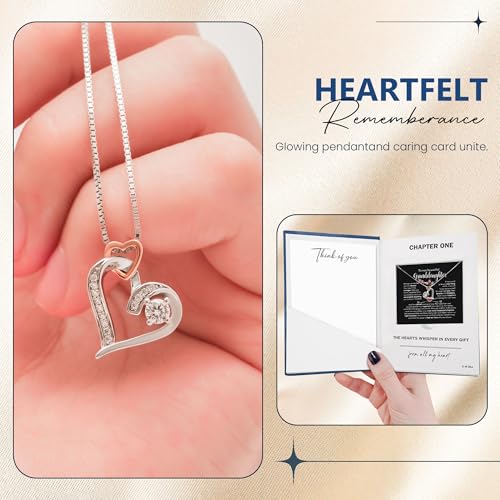 HEARTWHIPERS Granddaughter Gift from Grandma - 925 Sterling Silver Forever Love Necklace, Sentimental Birthday Gifts from Grandpa Or Grandma, Granddaughter Jewelry with Message Card & Gift Box3