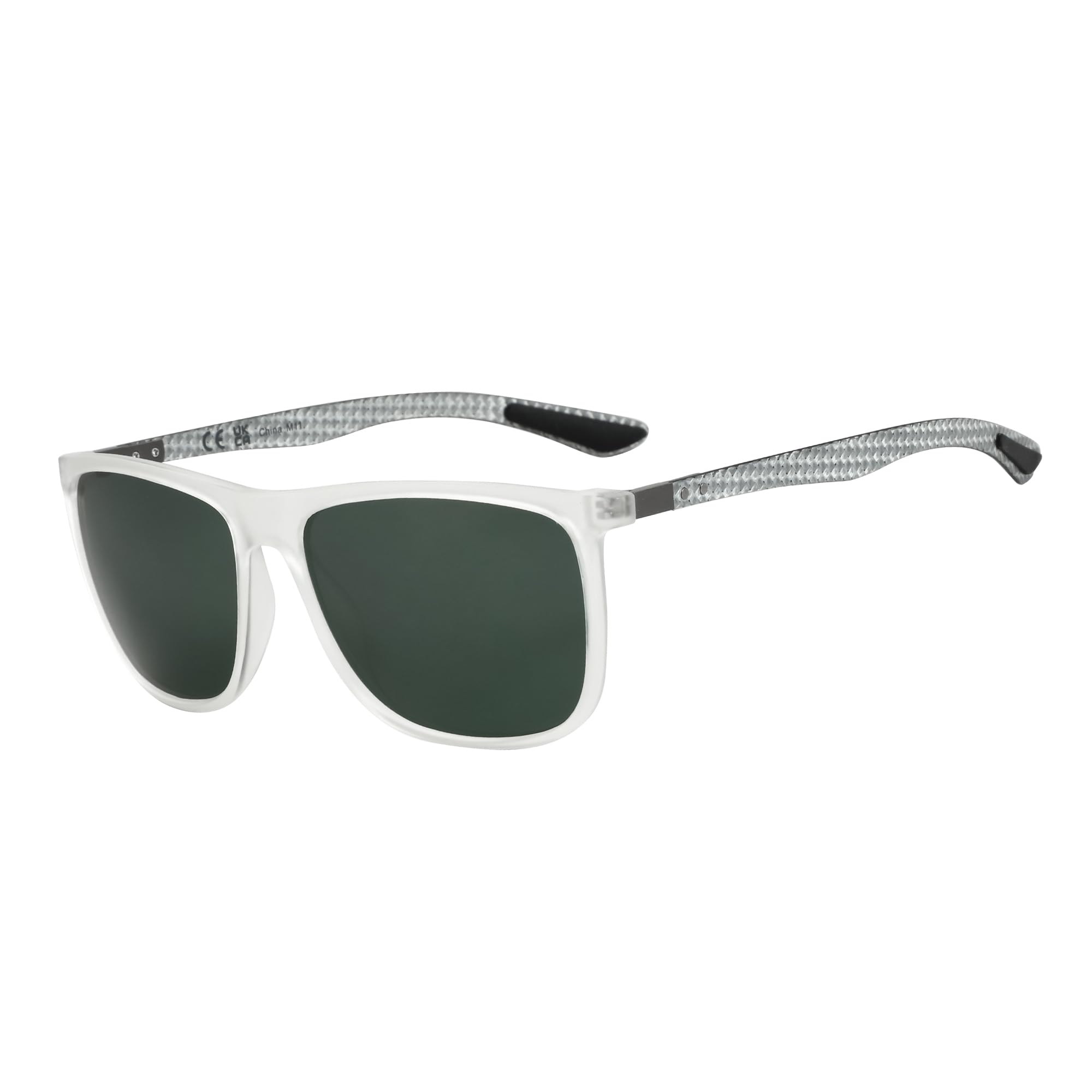 ZENOTTIC Occhiali da sole polarizzati uomo in fibra di carbonio staffa occhiali da sole quadrati guida pesca golf sport protezione UV400
