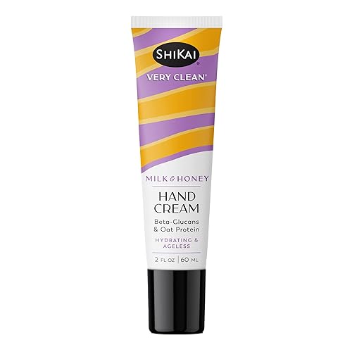 ShiKai Crema de manos hidratante muy limpia (leche y miel, 2 onzas) Loción hidratante para piel seca Para manos nutridas e hidratadas