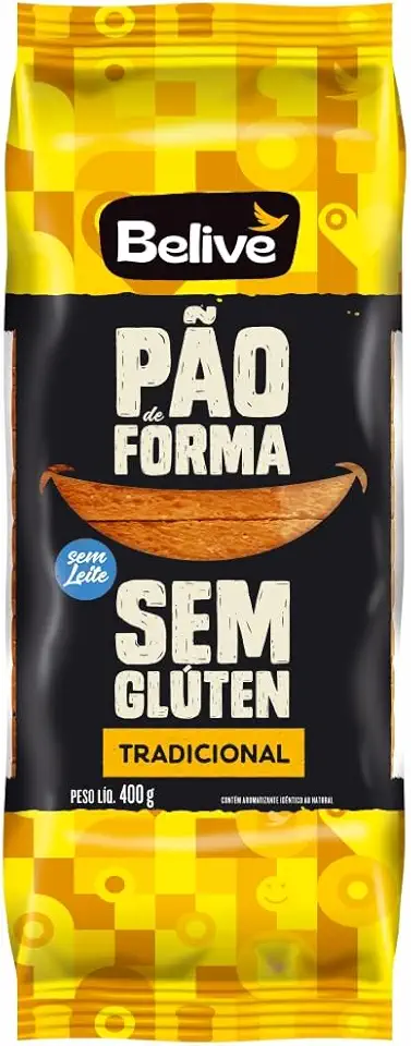Pão de Forma Tradiconal sem Glúten 400g - Belive