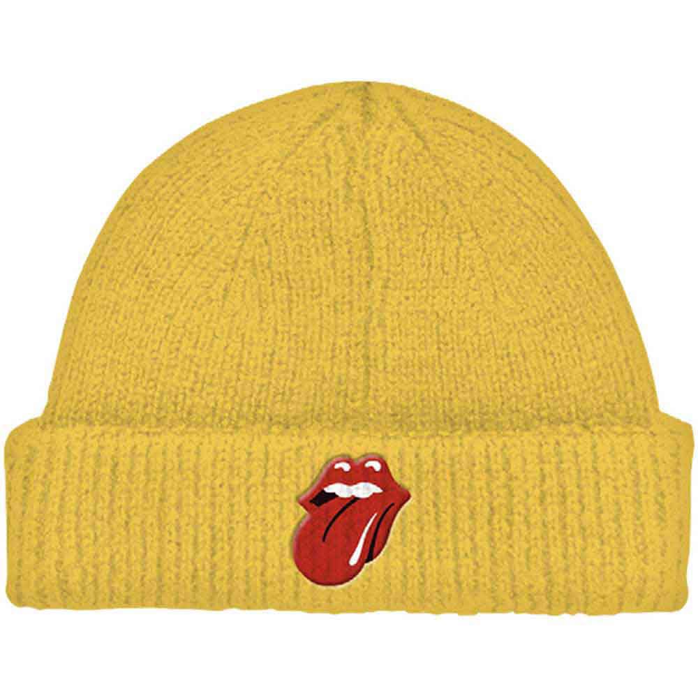 Paradiso Clothing Unisex Yellow The Rolling Stones 72 Tongue Beanie Hat - One Size