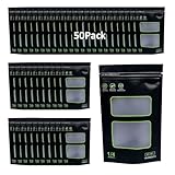 1/4 OZ Storage Terp Bags - 58%-62% RH 2-Way Humidity Control Resealable Bags for Curing & Storage （50 PCS）