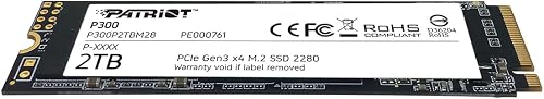 Patriot Memory P300 M.2 PCIe Gen 3x4 2TB Low-Power Consumption SSD - P300P2TBM28 - 2
