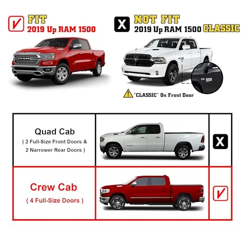 Estribos laterales TAC 3" para RAM 1500 Crew Cab 2019-2026 miniatura 4