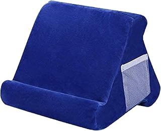 COOTA Pad Coussin Support pour Tablette, Support Multi-Angle pour Coussins, Coussin Multi-Angle Doux pour Tablette Tablette liseuse Smartphones, Livres, Magazines (Bleu Foncé)