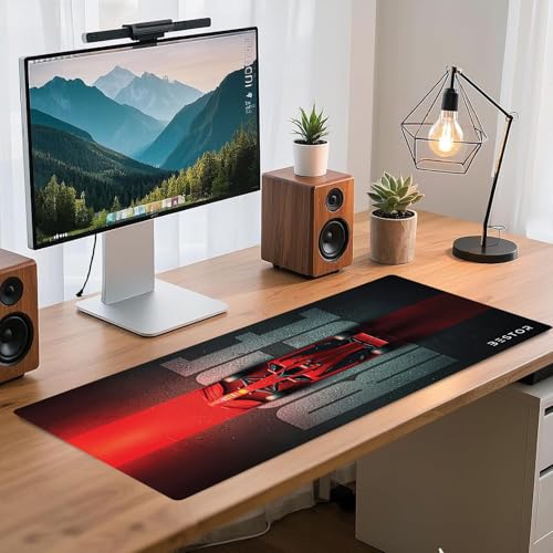 Image of BESTOR Extended Gaming Mouse Pad 90x45cm Large Deskmat - Ultra Smooth Speed Surface with Stitched Edges, Anti-Slip Rubber Base, Non-Slip Keyboard & Mouse Mat for Gaming, Office & Professional Setup
