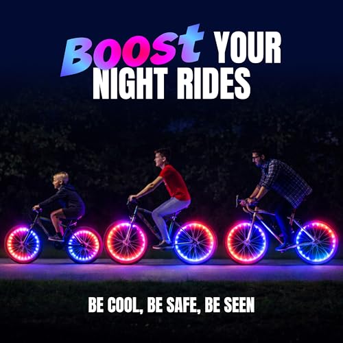 Activ Life 2-Tire Pack LED Bike Wheel Lights with Batteries