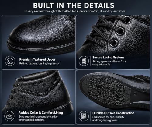 Image of Kraasa Alloy Formal Shoes for Men | Vegan Leather Lace-Up Office Shoes