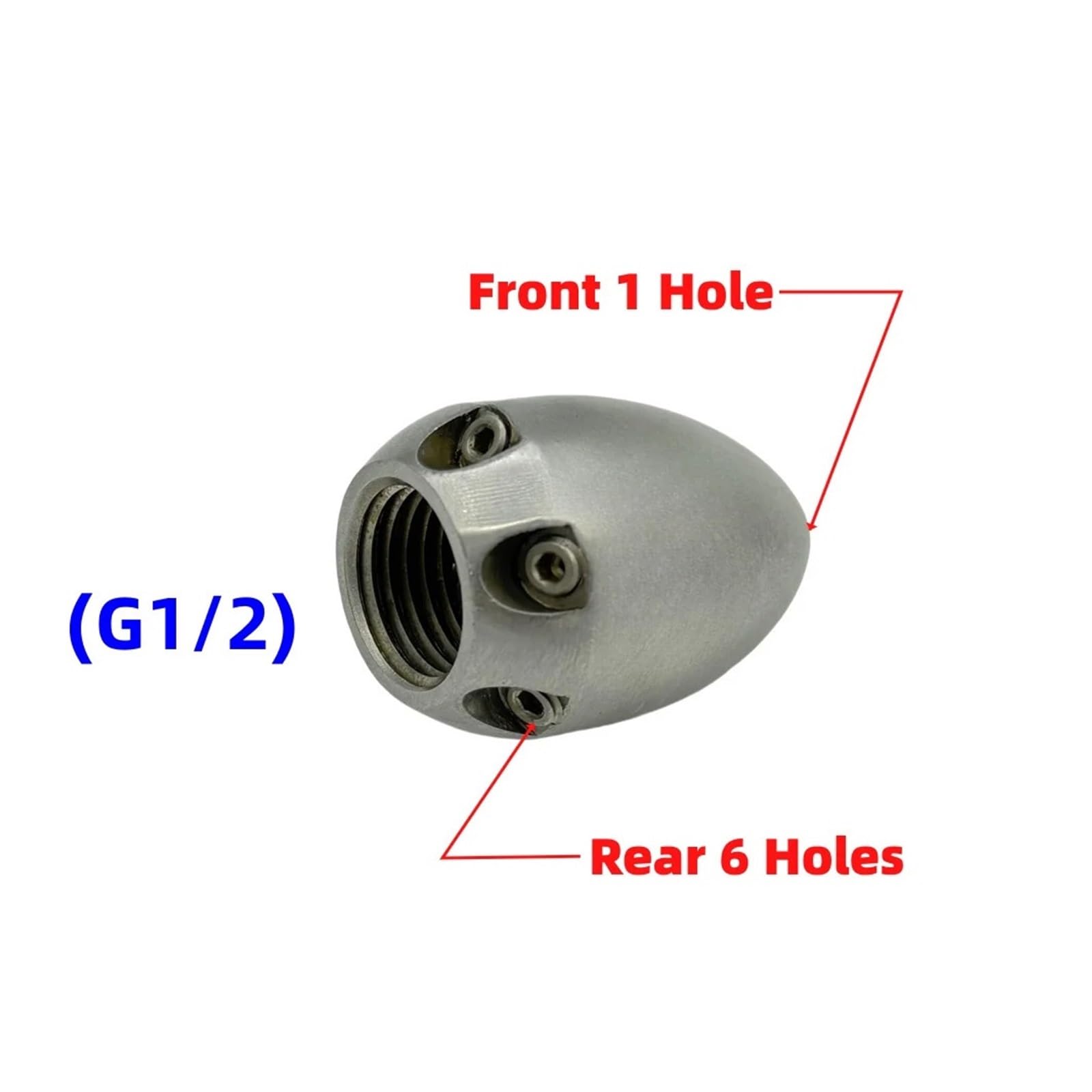 Edelstahl 1/2" 40L/min Abwasserdüse, Hochdruck-Reinigungsstrahl for Rohrbaggerung
