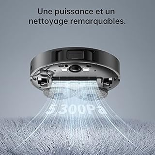 dreame L10s Pro Robot Aspirateur Laveur 2 en 1, Serpillère rotative, Détection d'obstacles 3D, Cartographie Multi-étages, Puissante Aspiration 5300Pa Tapis de Sol Dur, Poils d'animaux, WiFi/APP/Alexa